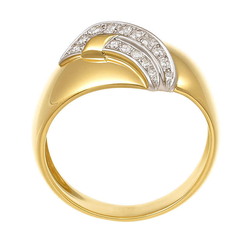 Anello - 18 carati Oro bianco, Oro giallo - 0.44ct. tw. Diamante (Naturale)