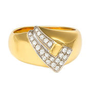 Anello - 18 carati Oro bianco, Oro giallo - 0.44ct. tw. Diamante (Naturale)