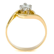 Anello - 18 carati Oro bianco, Oro giallo - 0.28ct. tw. Diamante (Naturale)