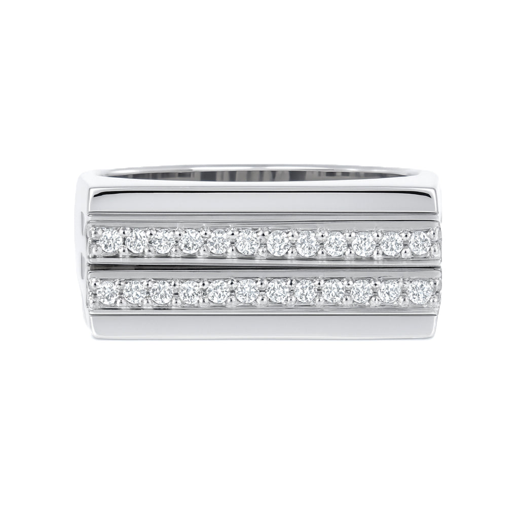 Anello - 18 carati Oro bianco - 0.70ct. tw. Diamante (Naturale)