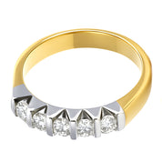 Anello - 18 carati Oro bianco, Oro giallo - 0.35ct. tw. Diamante (Naturale)