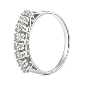 Anello - 18 carati Oro bianco - 0.24ct. tw. Diamante (Naturale)