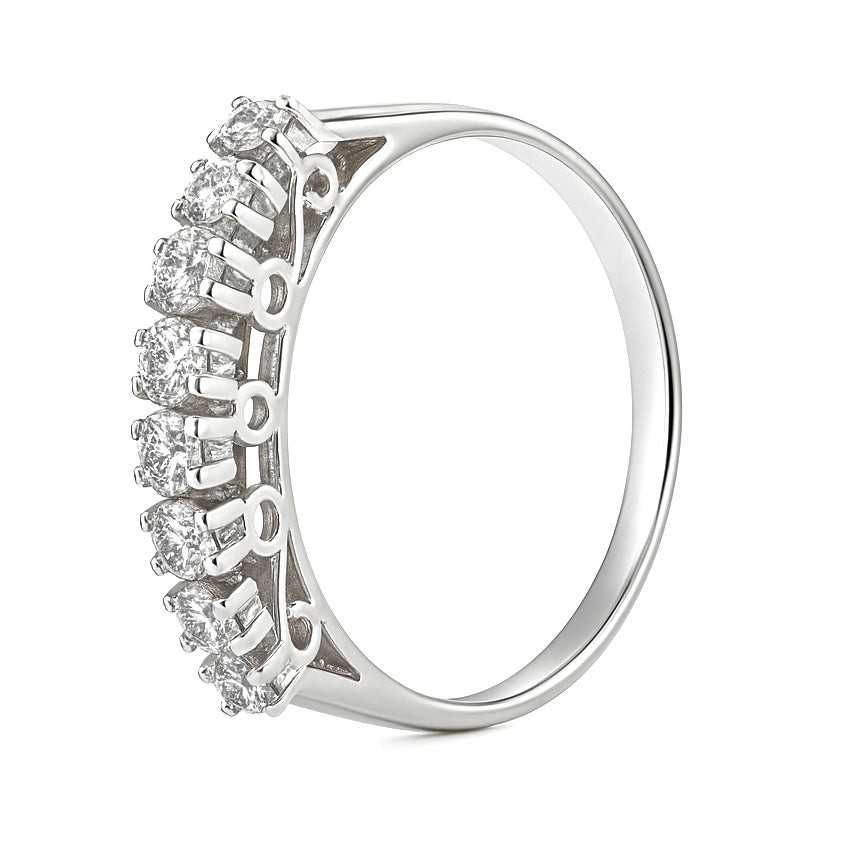 Anello - 18 carati Oro bianco - 0.24ct. tw. Diamante (Naturale)