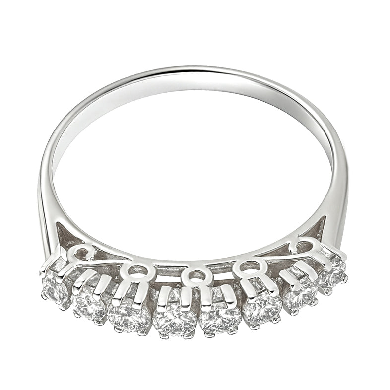 Anello - 18 carati Oro bianco - 0.24ct. tw. Diamante (Naturale)