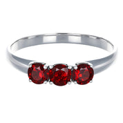 Anello - 18 carati Oro bianco - 0.75ct. tw. Rubino