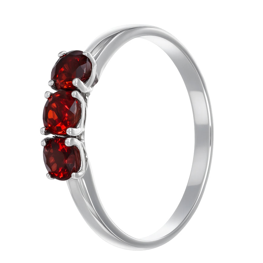 Anello - 18 carati Oro bianco - 0.75ct. tw. Rubino