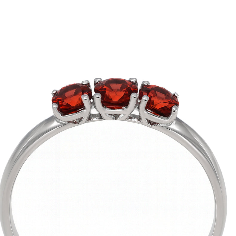 Anello - 18 carati Oro bianco - 0.75ct. tw. Rubino