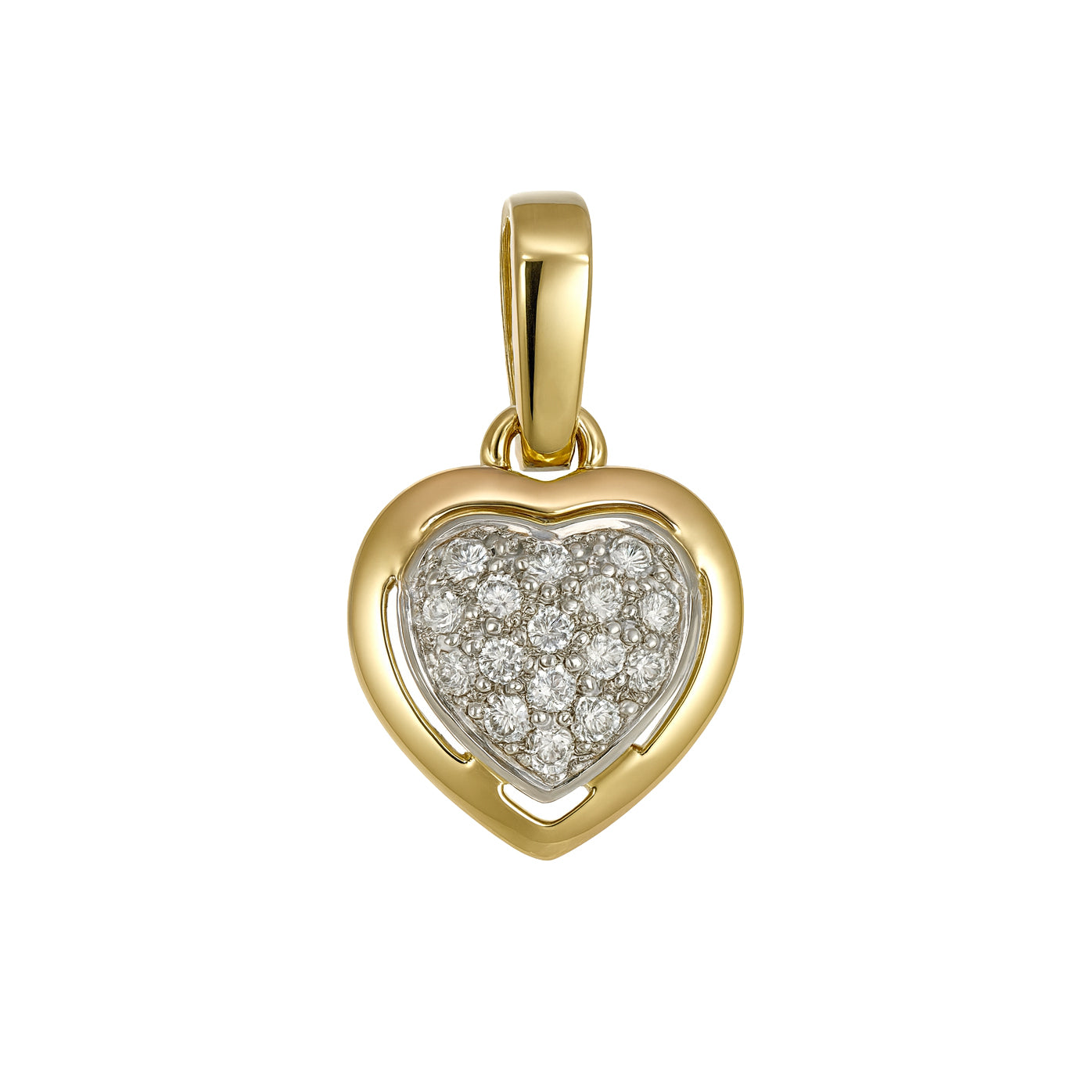 Ciondolo - 18 carati Oro bianco, Oro giallo - 0.24ct. tw. Diamante (Naturale)