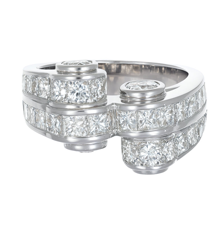 Anello - 18 carati Oro bianco - 2.32ct. tw. Diamante (Naturale)