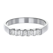 Anello - 18 carati Oro bianco - 0.25ct. tw. Diamante (Naturale)