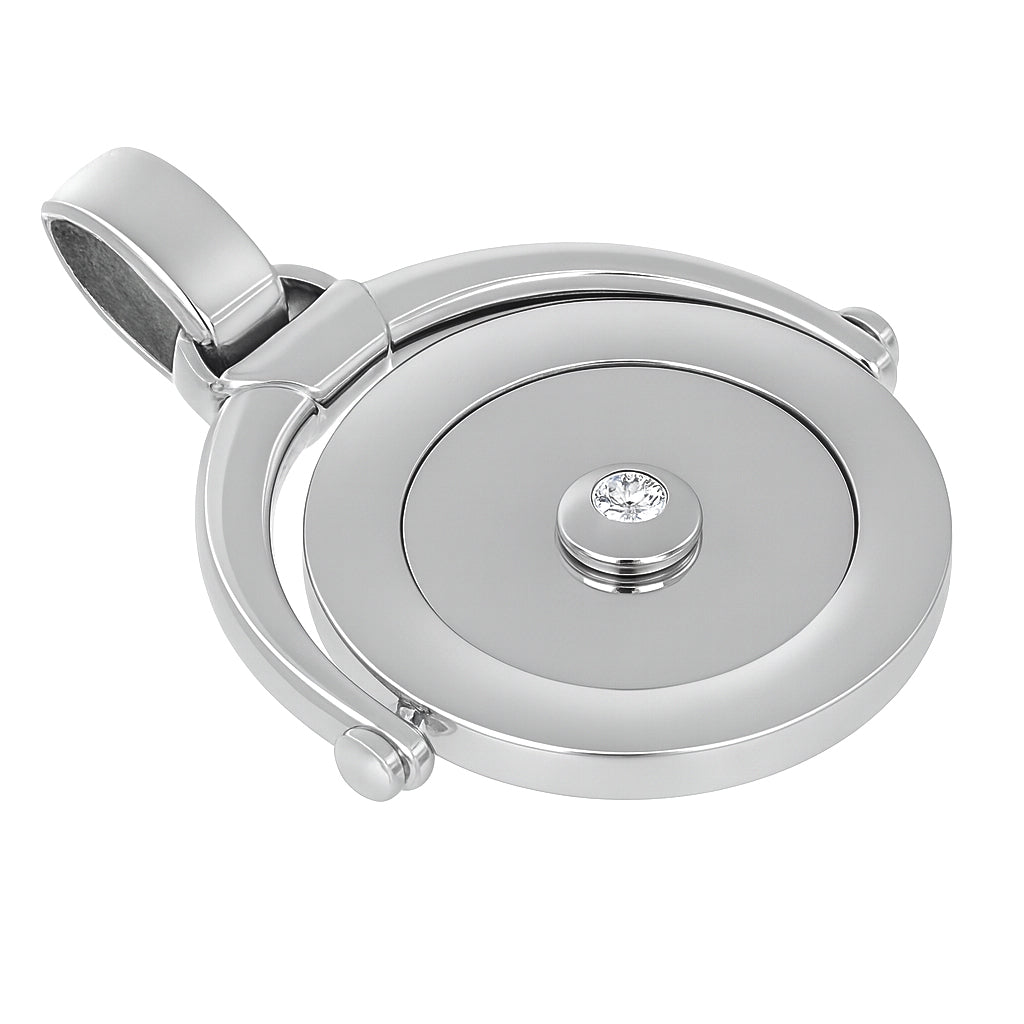 Ciondolo - 18 carati Oro bianco - 0.17ct. tw. Diamante (Naturale)