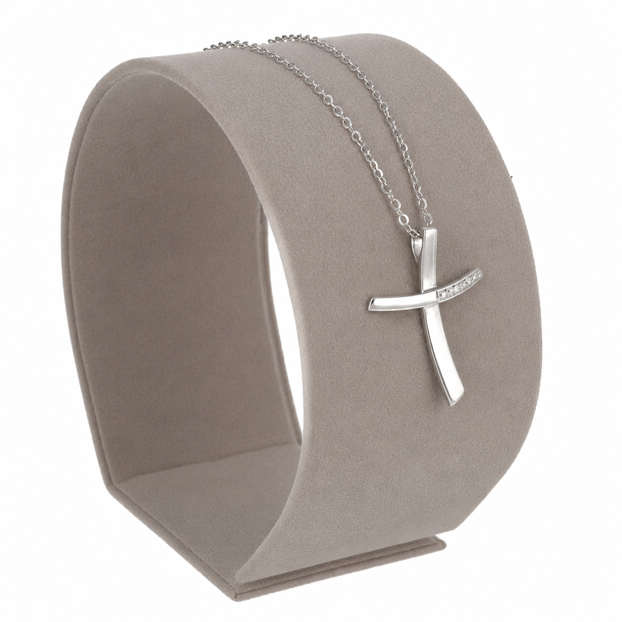 Collana con ciondolo - 18 carati Oro bianco - 0.04ct. tw. Diamante (Naturale) - Made in Italy - Handmade