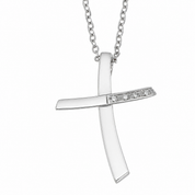 Collana con ciondolo - 18 carati Oro bianco - 0.04ct. tw. Diamante (Naturale) - Made in Italy - Handmade
