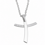 Collana con ciondolo - 18 carati Oro bianco - 0.04ct. tw. Diamante (Naturale) - Made in Italy - Handmade