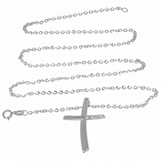 Collana con ciondolo - 18 carati Oro bianco - 0.04ct. tw. Diamante (Naturale) - Made in Italy - Handmade