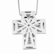 Collana con ciondolo - 18 carati Oro bianco - 0.32ct. tw. Diamante (Naturale) - Made in Italy - Handmade