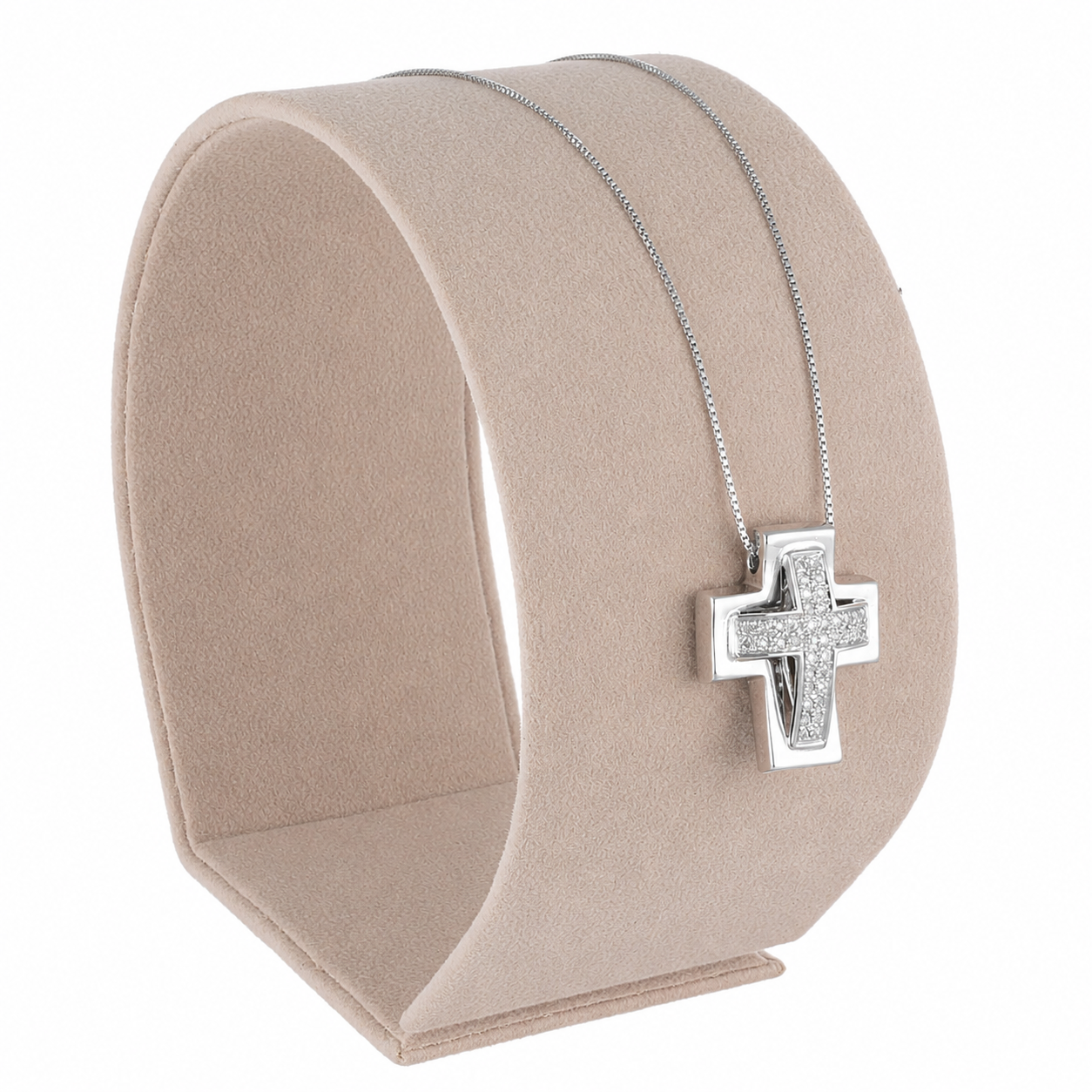 Collana con ciondolo - 18 carati Oro bianco - 0.32ct. tw. Diamante (Naturale) - Made in Italy - Handmade