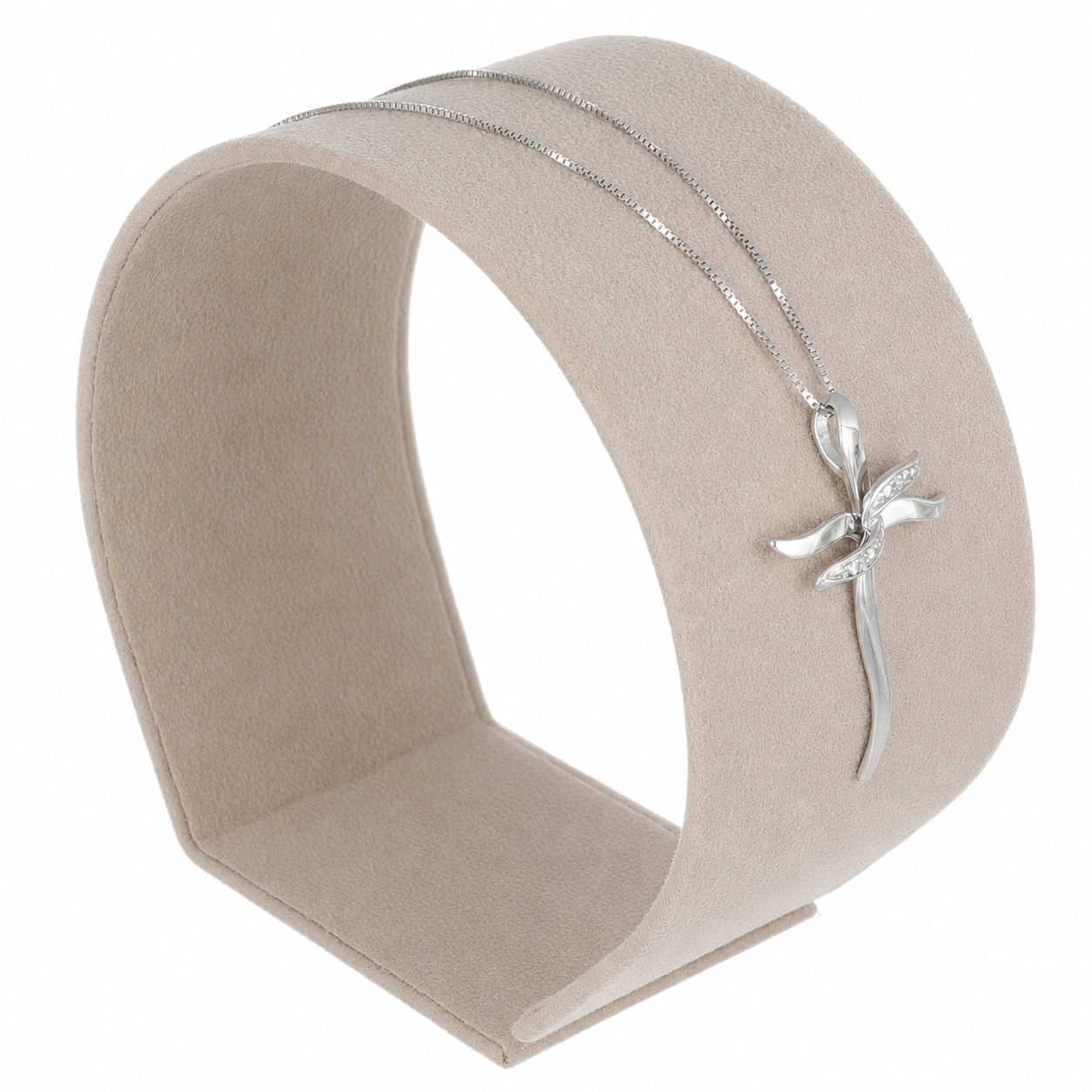 Collana con ciondolo - 18 carati Oro bianco - 0.08ct. tw. Diamante (Naturale) - Made in Italy - Handmade