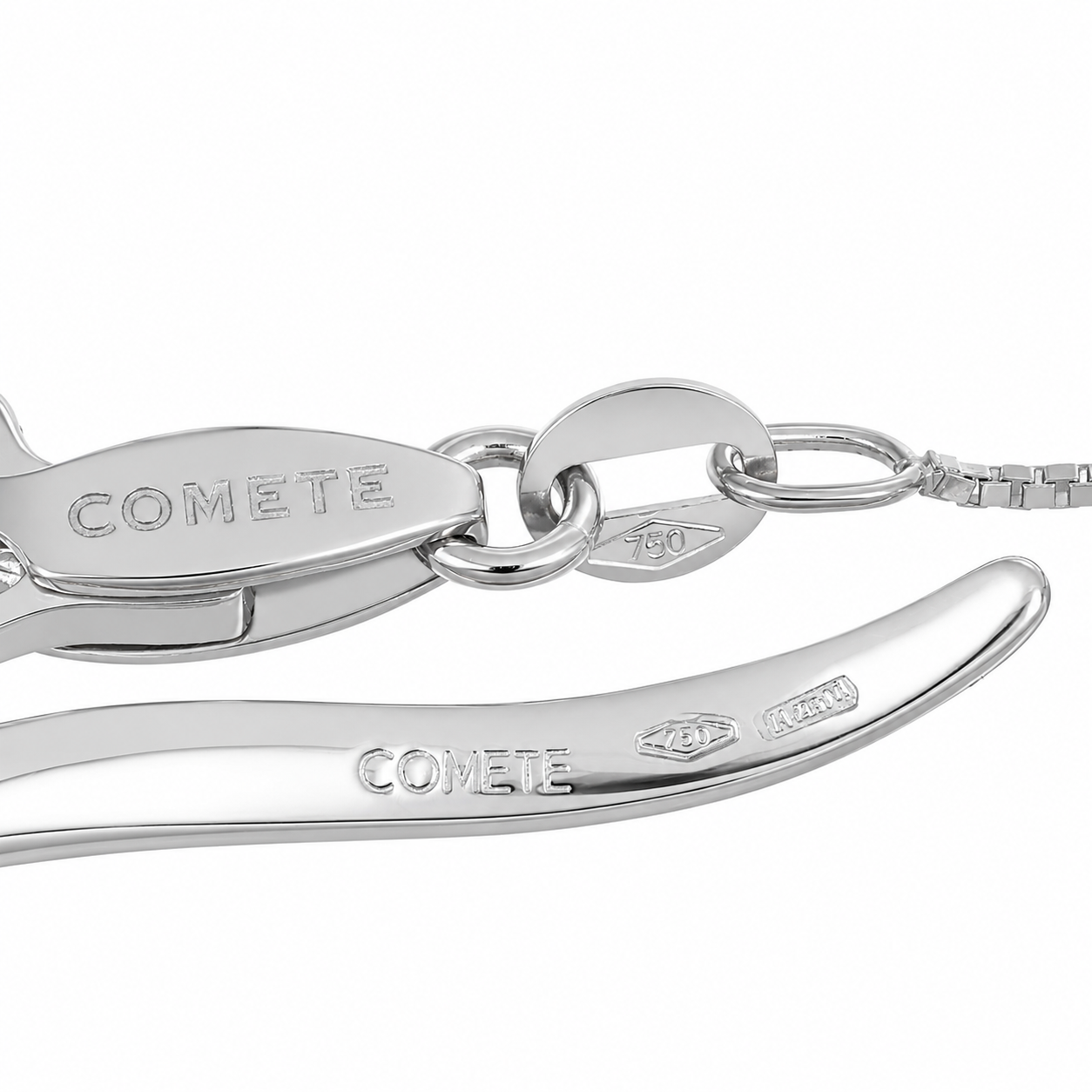Collana con ciondolo - 18 carati Oro bianco - 0.08ct. tw. Diamante (Naturale) - Made in Italy - Handmade