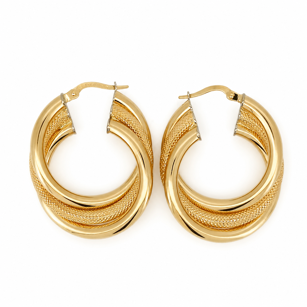 Orecchini - 18 carati Oro giallo - Made in Italy - Handmade