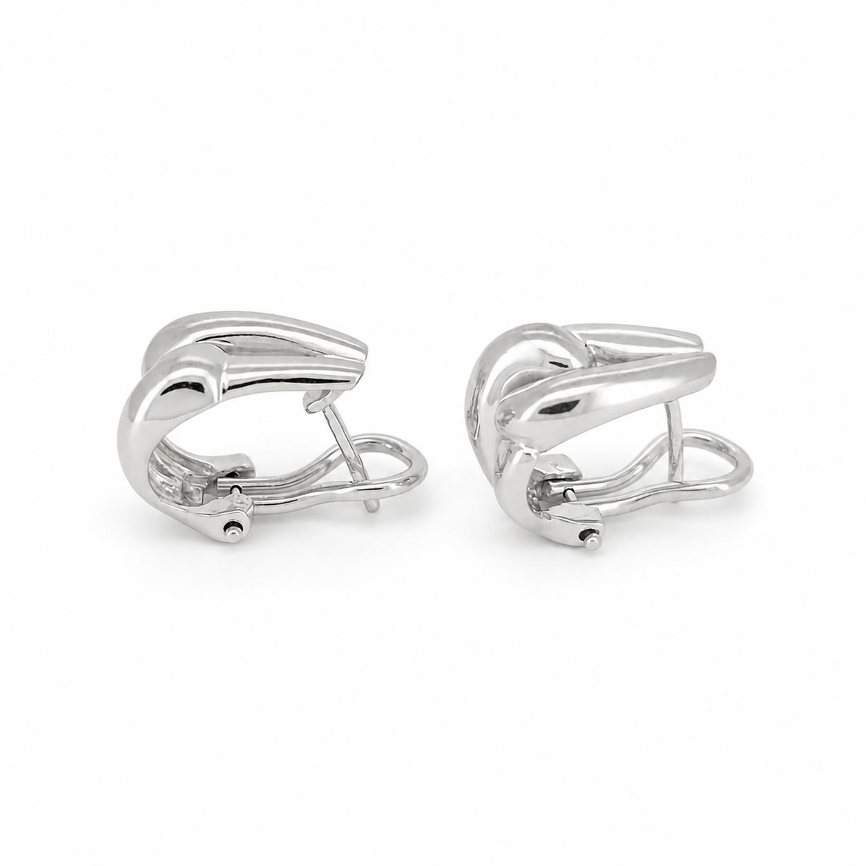 Orecchini - 18 carati Oro bianco - Made in Italy - Handmade