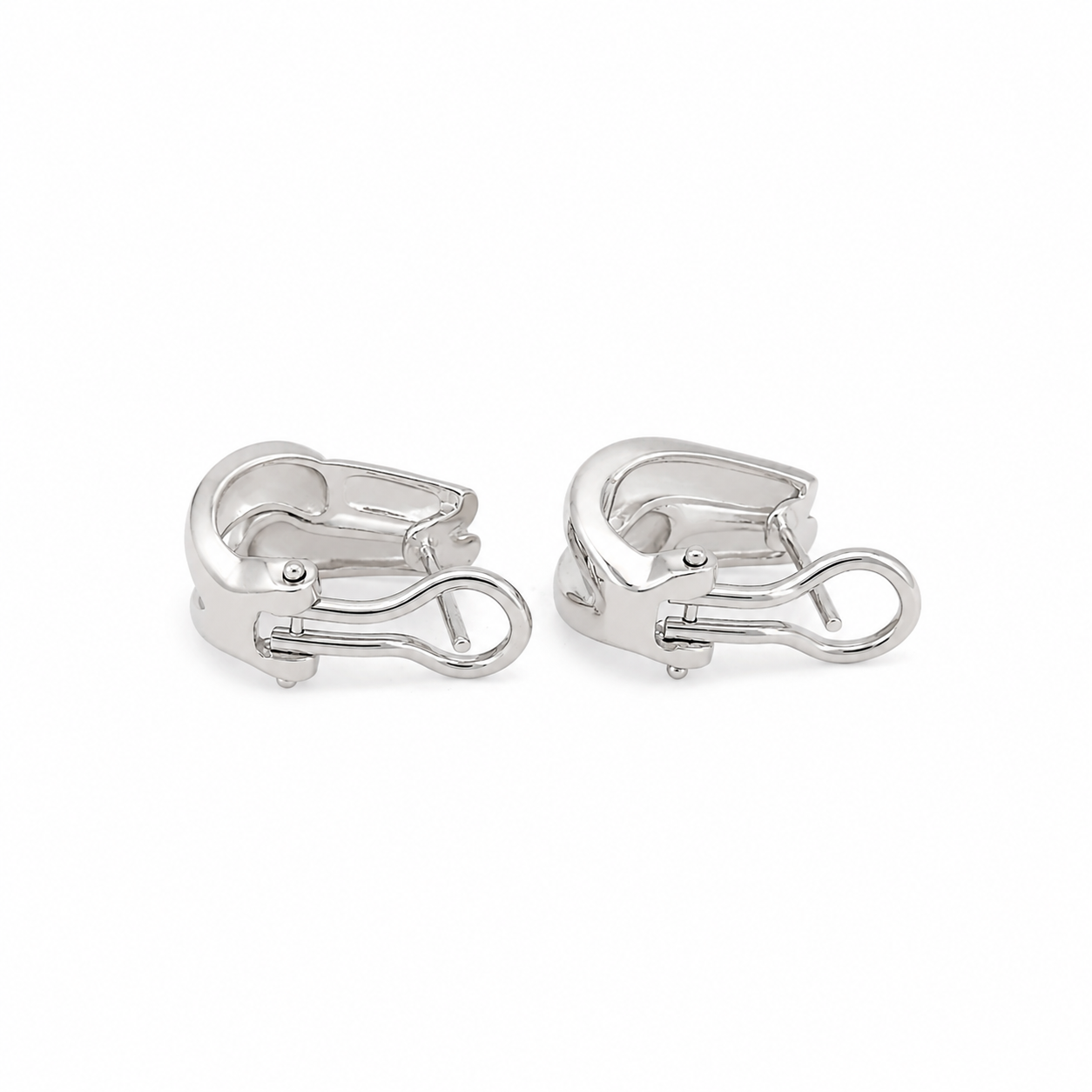 Orecchini - 18 carati Oro bianco - Made in Italy - Handmade