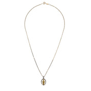 Collana con ciondolo - 18 carati Oro bianco, Oro giallo - 0.05ct. tw. Diamante (Naturale)