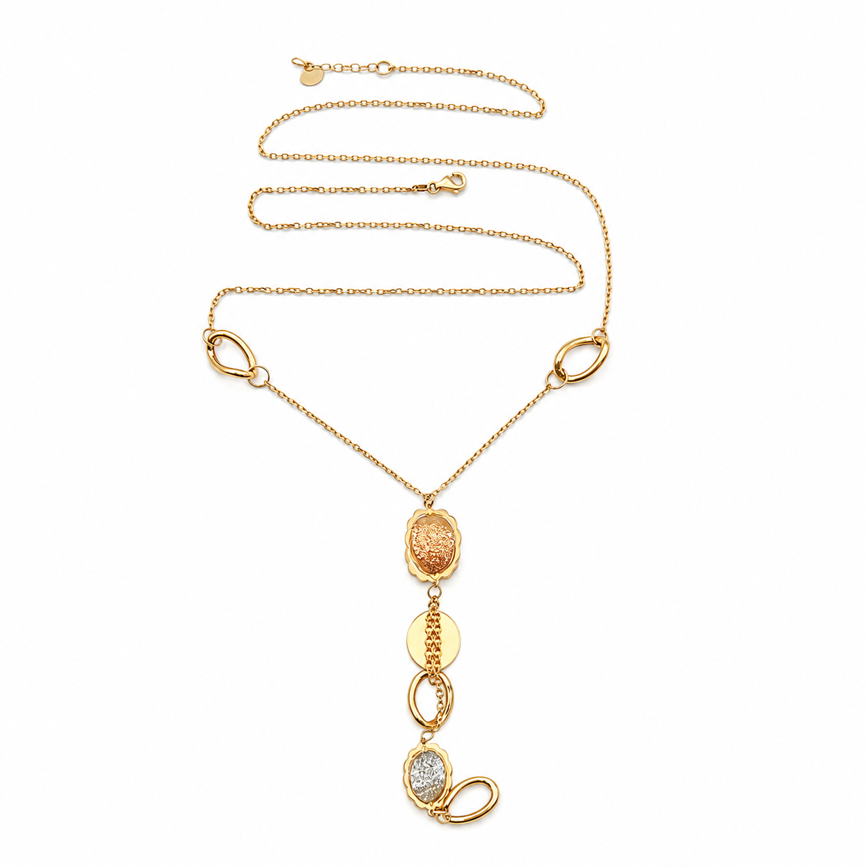 Collana in Oro giallo, Oro rosa, Oro bianco 18 carati