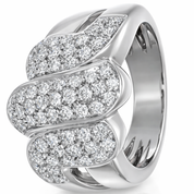 Anello - 18 carati Oro bianco - 0.915ct. tw. Diamante (Naturale)