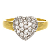 Anello - 18 carati Oro bianco, Oro giallo - 0.35ct. tw. Diamante (Naturale)