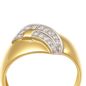 Anello - 18 carati Oro bianco, Oro giallo - 0.44ct. tw. Diamante (Naturale)