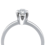 Anello - 18 carati Oro bianco - 0.41ct. tw. Diamante (Naturale)