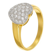 Anello - 18 carati Oro bianco, Oro giallo - 0.35ct. tw. Diamante (Naturale)