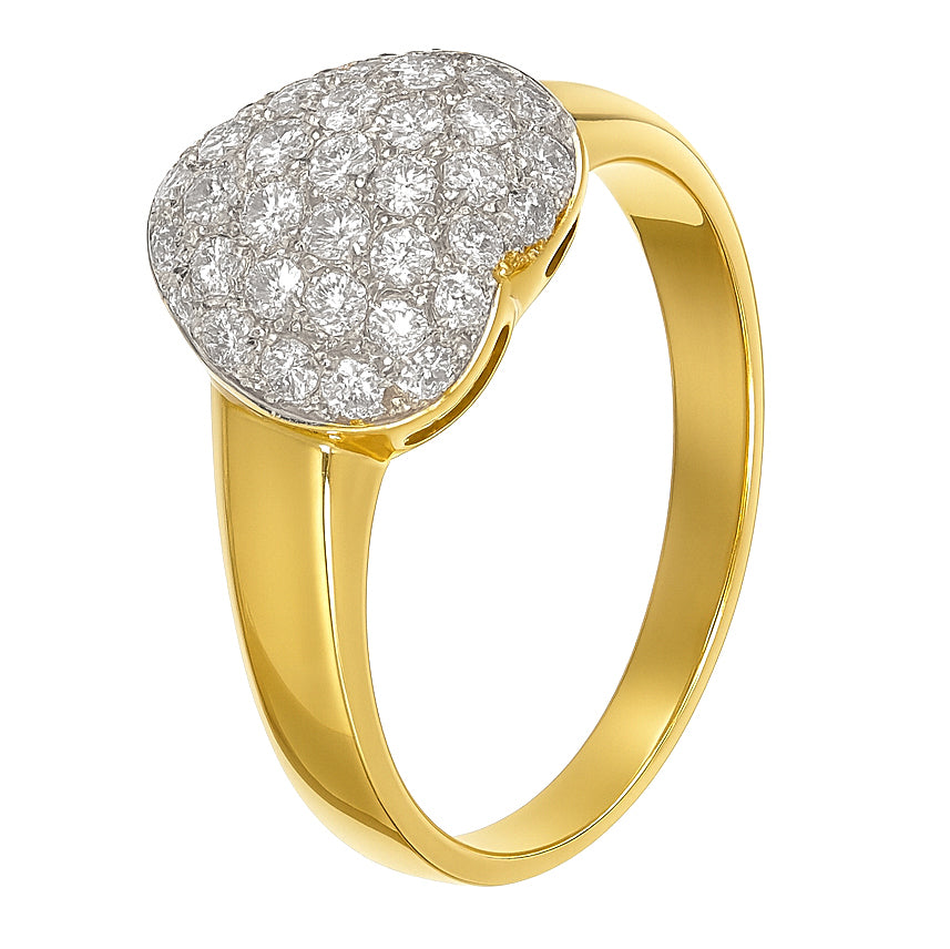 Anello - 18 carati Oro bianco, Oro giallo - 0.35ct. tw. Diamante (Naturale)