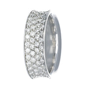 Anello - 18 carati Oro bianco - 0.90ct. tw. Diamante (Naturale)