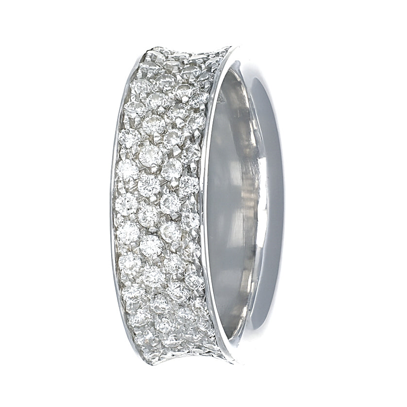 Anello - 18 carati Oro bianco - 0.90ct. tw. Diamante (Naturale)