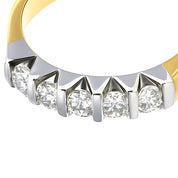 Anello - 18 carati Oro bianco, Oro giallo - 0.35ct. tw. Diamante (Naturale)