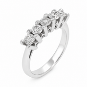 Anello - 18 carati Oro bianco - 0.80ct. tw. Diamante (Naturale) - Made in Italy - Saltini