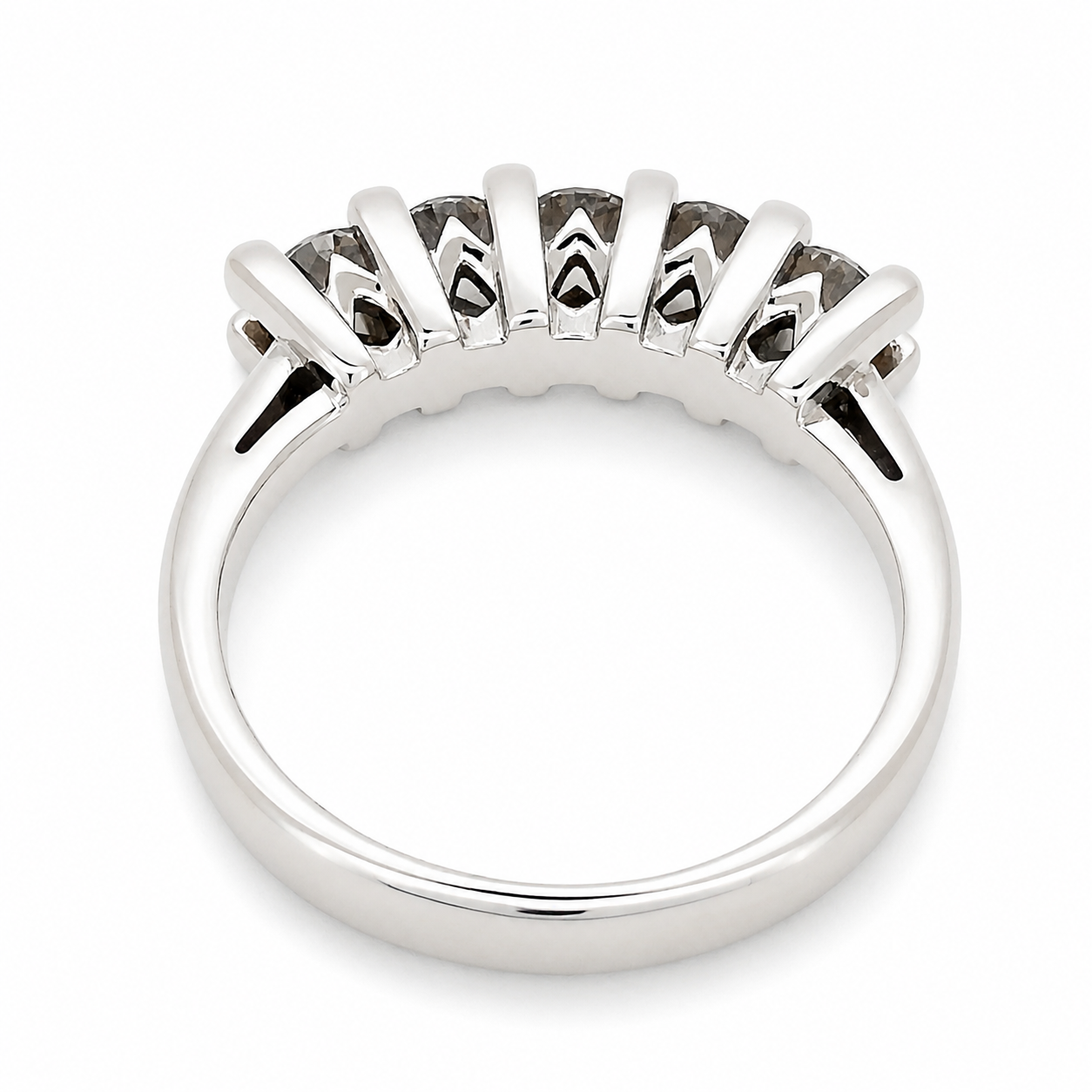 Anello - 18 carati Oro bianco - 0.80ct. tw. Diamante (Naturale) - Made in Italy - Saltini