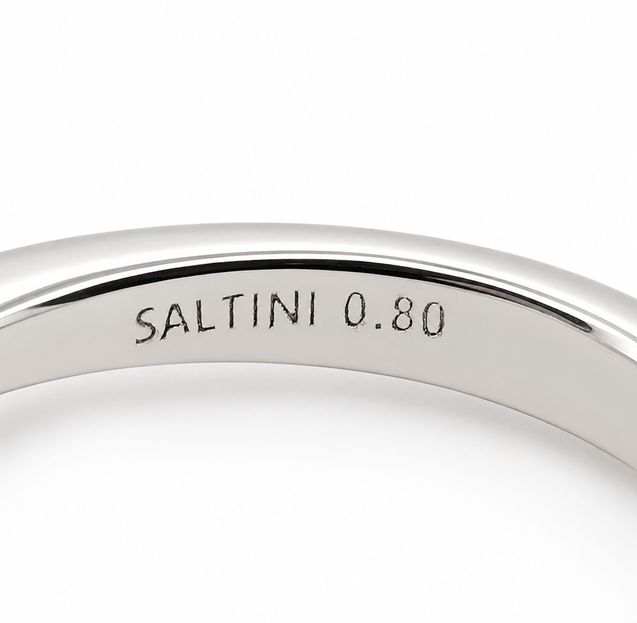 Anello - 18 carati Oro bianco - 0.80ct. tw. Diamante (Naturale) - Made in Italy - Saltini