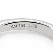 Anello - 18 carati Oro bianco - 0.80ct. tw. Diamante (Naturale) - Made in Italy - Saltini