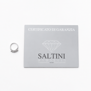 Anello - 18 carati Oro bianco - 0.80ct. tw. Diamante (Naturale) - Made in Italy - Saltini