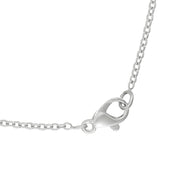 Collana con ciondolo - 18 carati Oro bianco - 0.60ct. tw. Zaffiro - Diamante