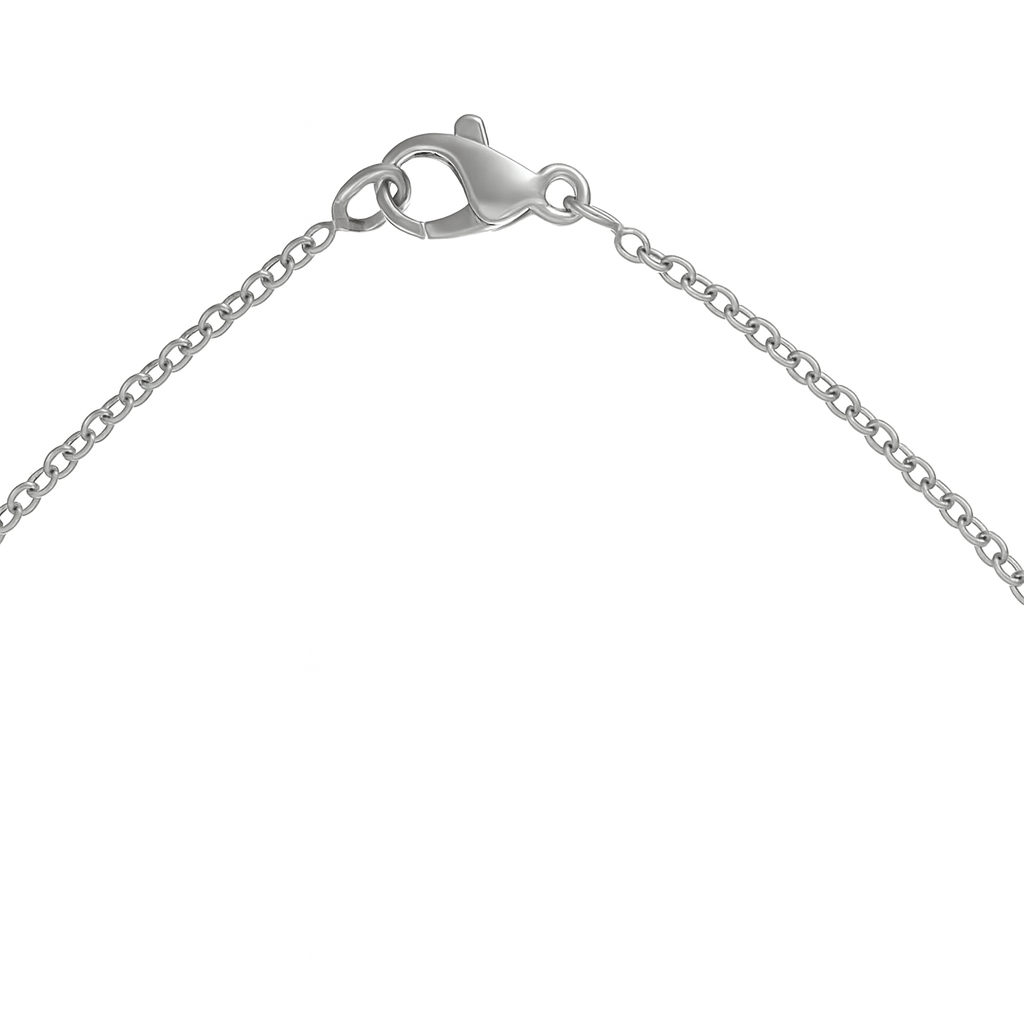 Collana con ciondolo - 18 carati Oro bianco - 0.60ct. tw. Zaffiro - Diamante