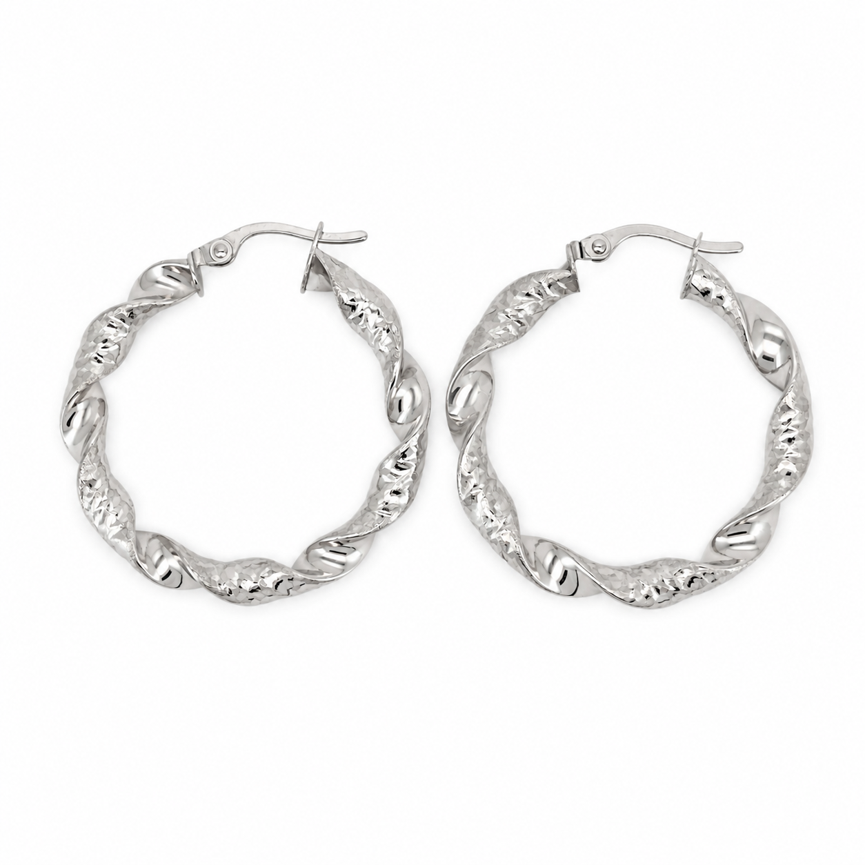 Orecchini - 18 carati Oro bianco - Made in Italy - Handmade