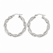 Orecchini - 18 carati Oro bianco - Made in Italy - Handmade
