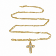 Collana con ciondolo - 18 carati Oro giallo, Oro bianco - Made in Italy - Handmade