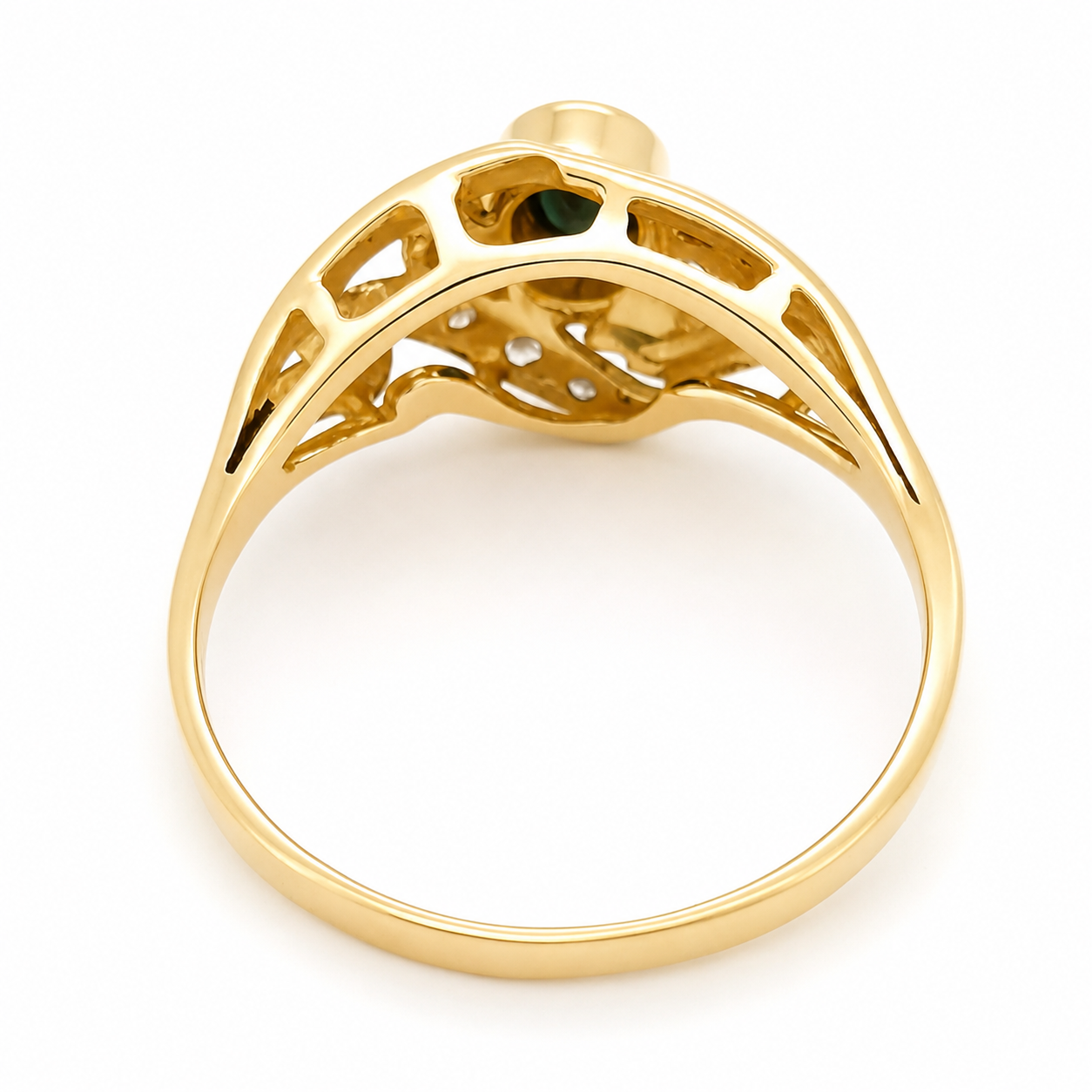 Anello - 18 carati Oro giallo - 0.88ct. tw. Zaffiro - Diamante - Made in Italy - Handmade