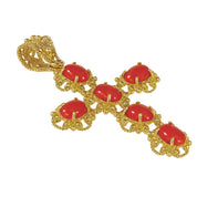 Ciondolo - 18 carati Oro giallo Corallo