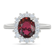 Anello - 18 carati Oro bianco - 1.97ct. tw. Tormalina - Diamante